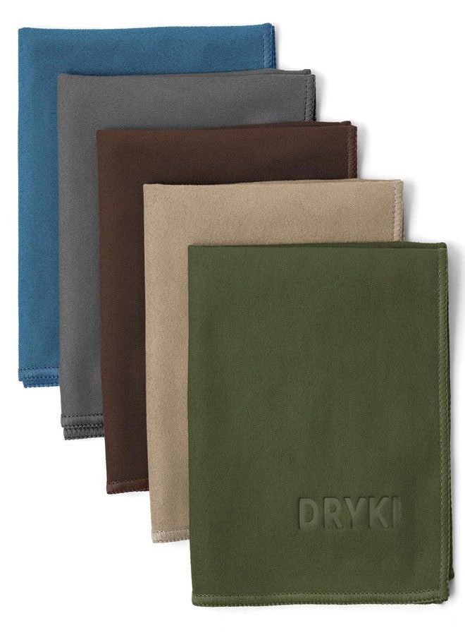 DRYKI Sweat Absorbing Handkerchiefs - The Original Pocket-Sized Sweat Towels - Quick-Dry Microfiber Sweat Rags for Face, Hands, & Body - Men & Women - Gym, Sports, and Work (Forest: 5 Pack) - Image 1